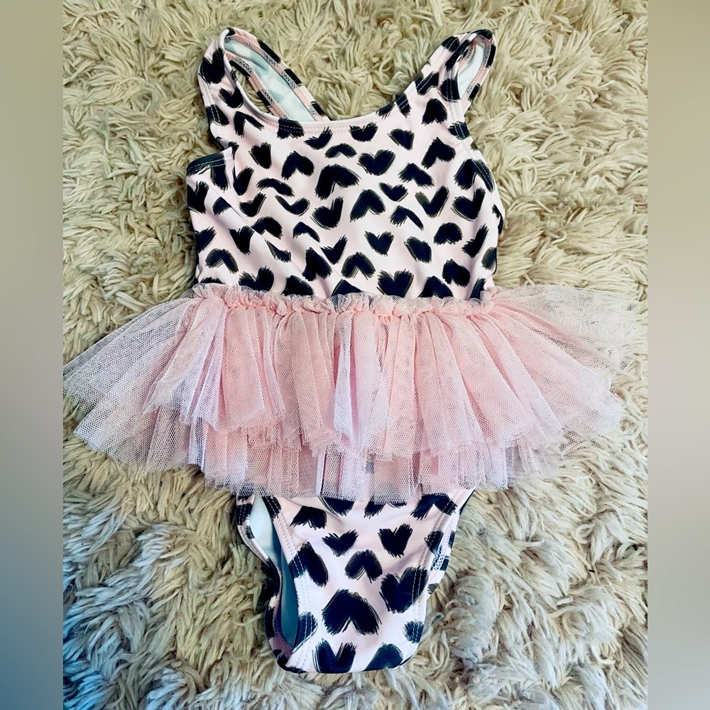 Snapper Rock Pale Pink Tutu Swimsuit – Size 24-36 Months